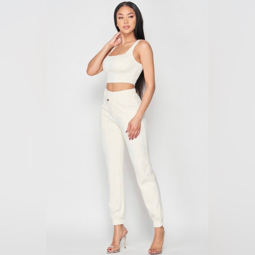Crop Tank Jogger Set